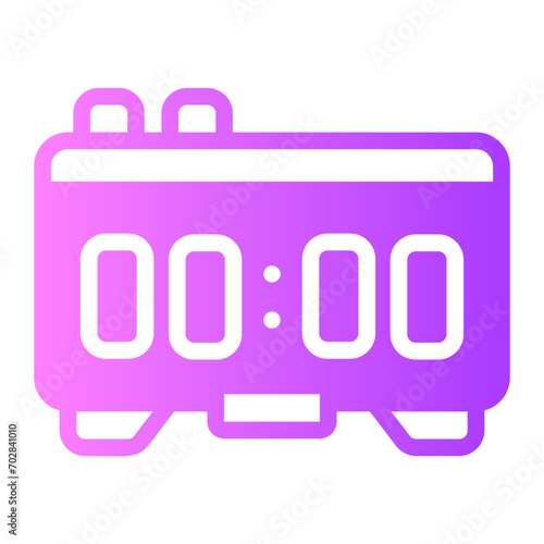 digital clock gradient icon