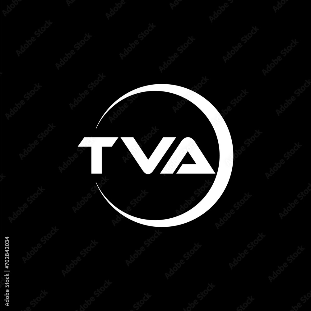 TVA letter logo design with black background in illustrator, cube logo, vector logo, modern alphabet font overlap style. calligraphy designs for logo, Poster, Invitation, etc. TVA letter logo design with black background in illustrator, cube logo, vector logo, modern alphabet font overlap style. calligraphy designs for logo, Poster, Invitation, etc.