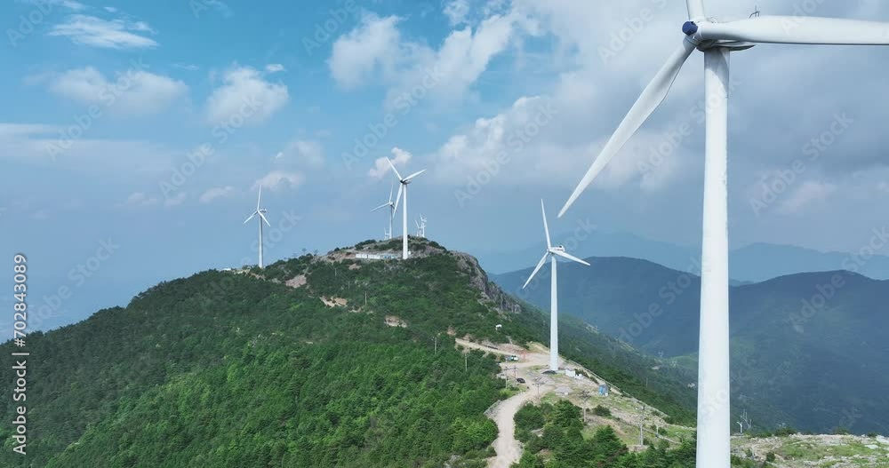 view of wind power turbines view of wind power turbines