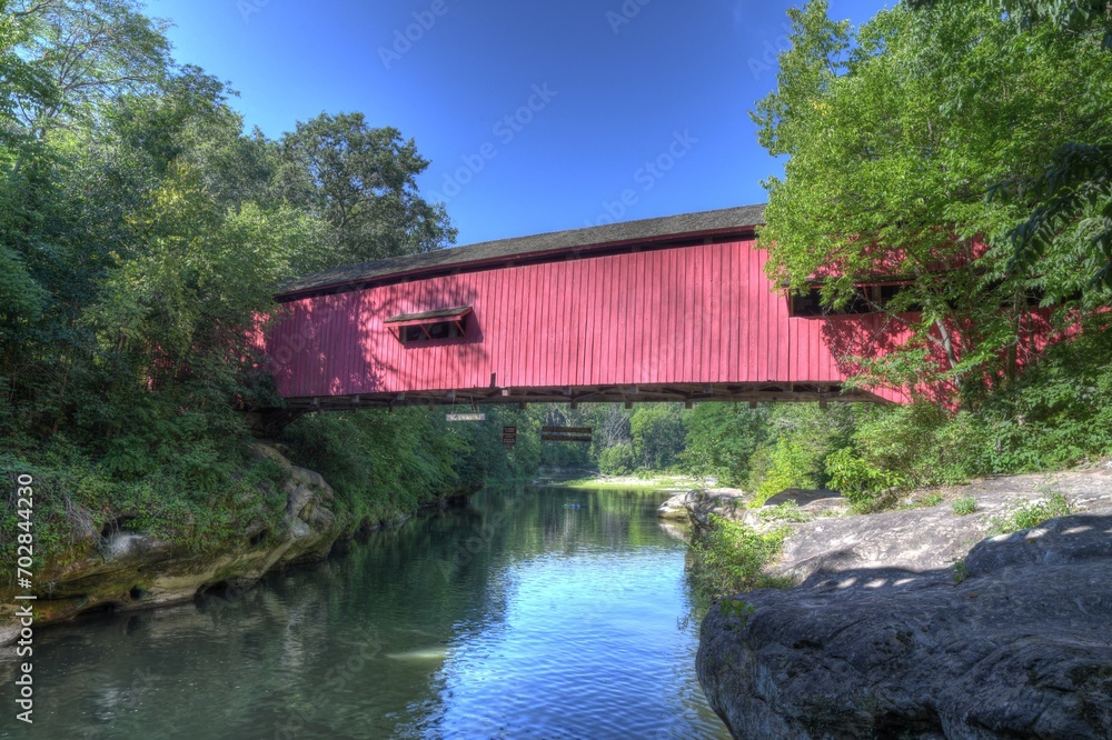 Covered bridge in Turkey Run, Indiana Covered bridge in Turkey Run, Indiana