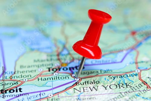 Buffalo, New York pin on map