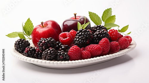 Berries of raspberries blueberries blackberries