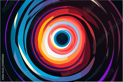 An interstellar wormhole. vektor icon illustation