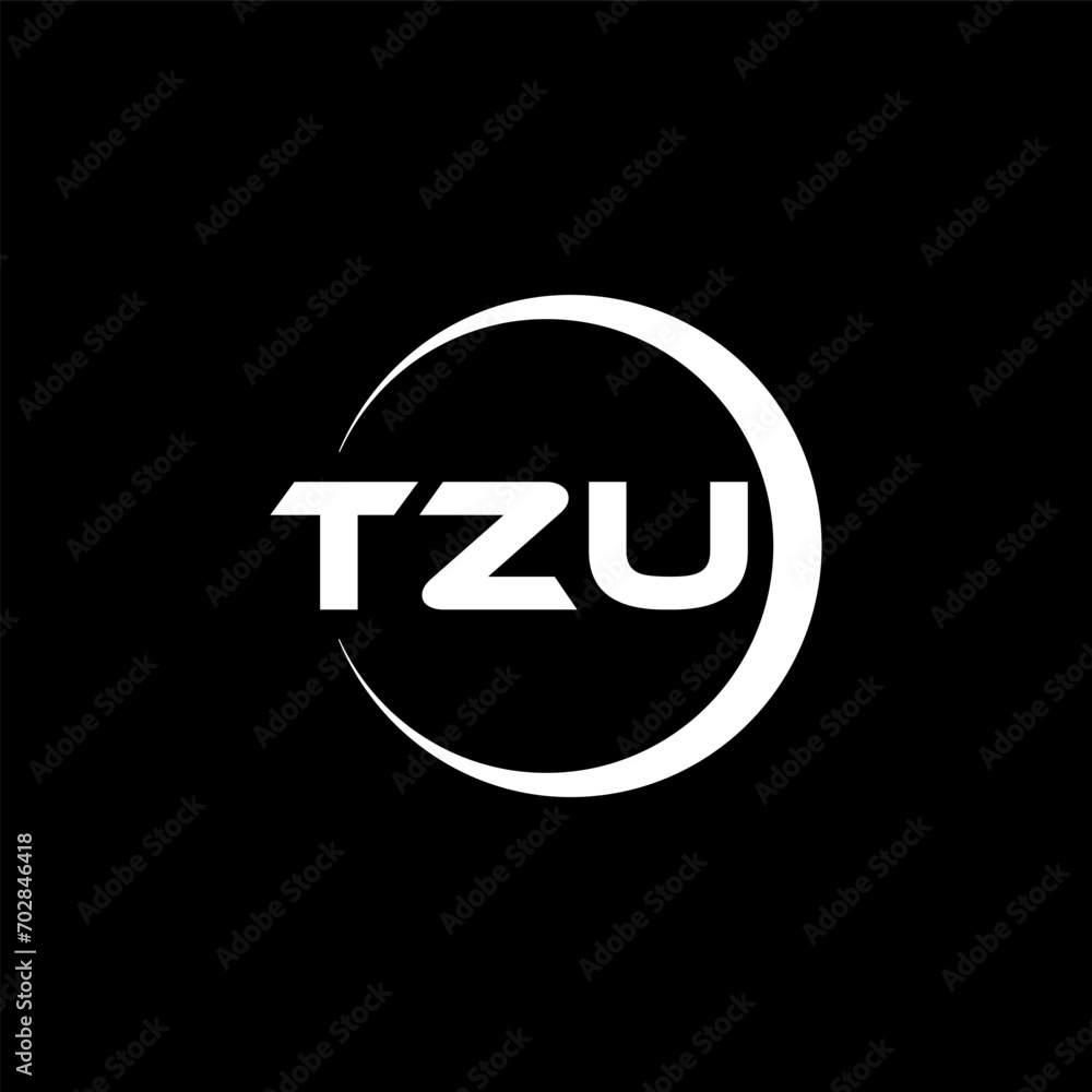 TZU letter logo design with black background in illustrator, cube logo, vector logo, modern alphabet font overlap style. calligraphy designs for logo, Poster, Invitation, etc. TZU letter logo design with black background in illustrator, cube logo, vector logo, modern alphabet font overlap style. calligraphy designs for logo, Poster, Invitation, etc.