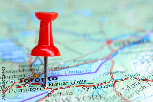 Niagara Falls, Canada pin on map