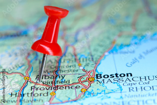 Pittsfield, Massachusetts pin on map photo