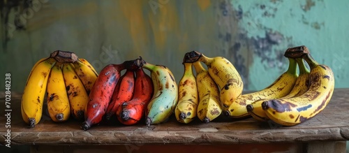 Collection of yellaki bananas from India photo