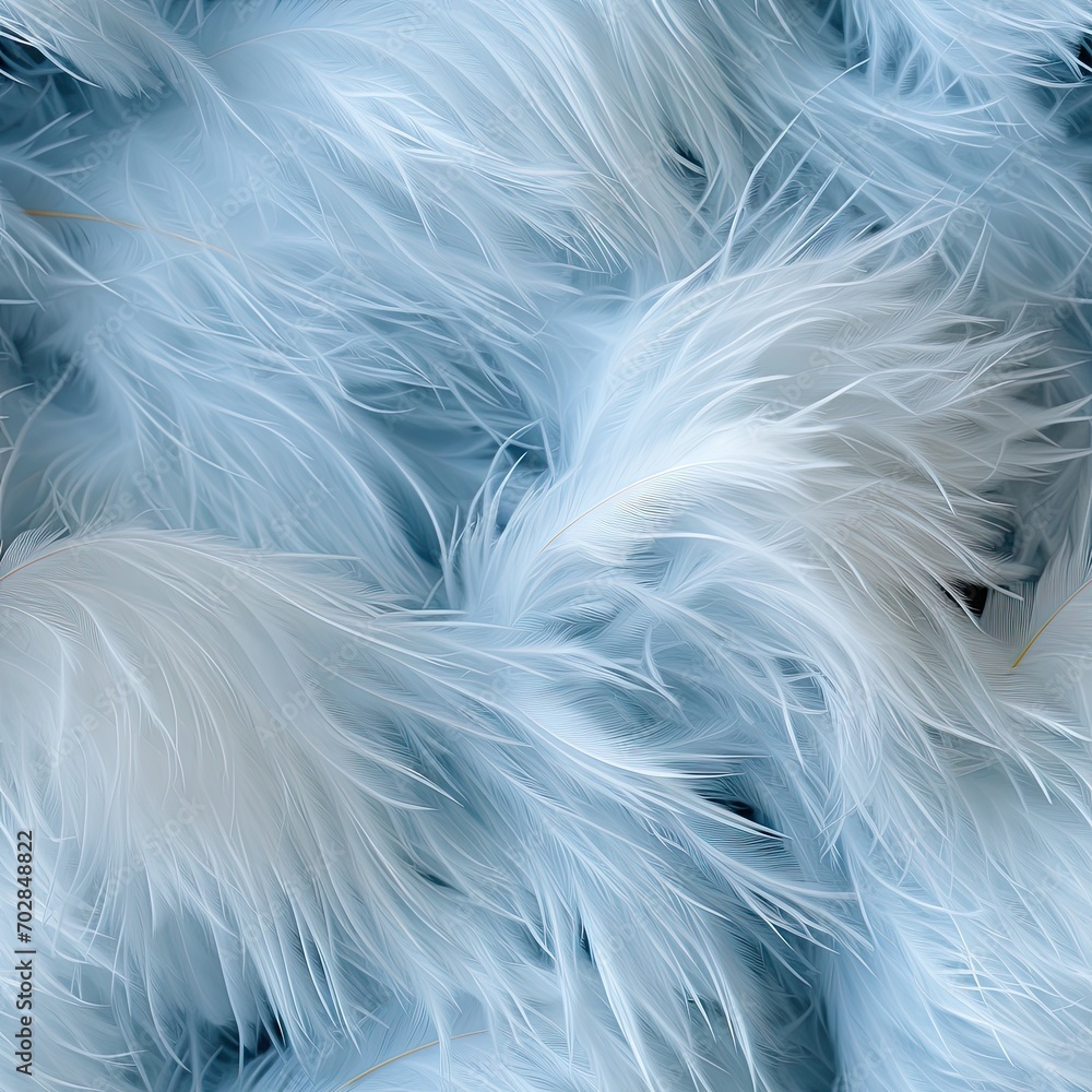 Fototapeta premium white feather on blue