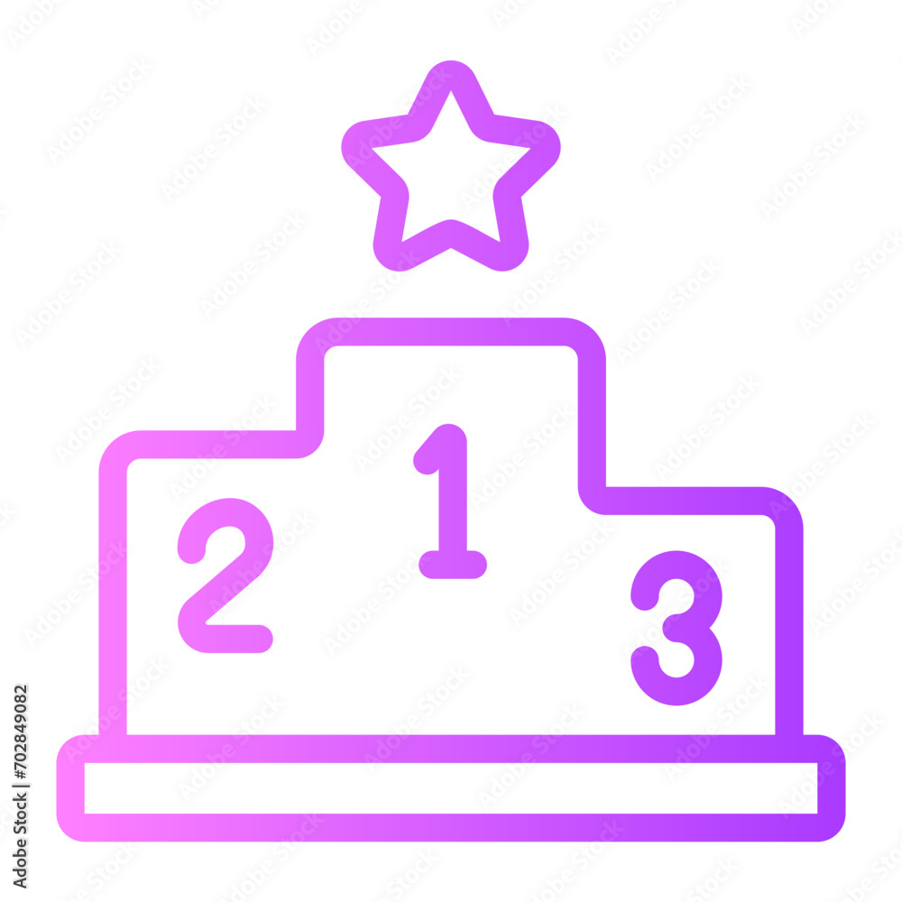 podium gradient icon podium gradient icon