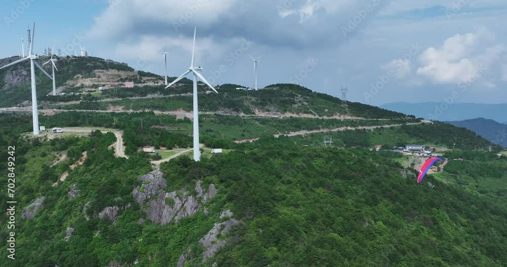 view of wind power turbines view of wind power turbines