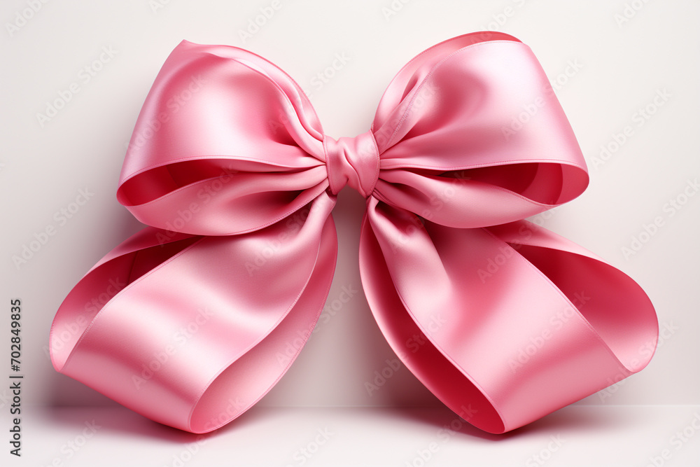 Pink cancer ribbon isolated on white Pink cancer ribbon isolated on white