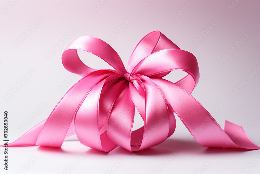 Pink cancer ribbon isolated on white background Pink cancer ribbon isolated on white background