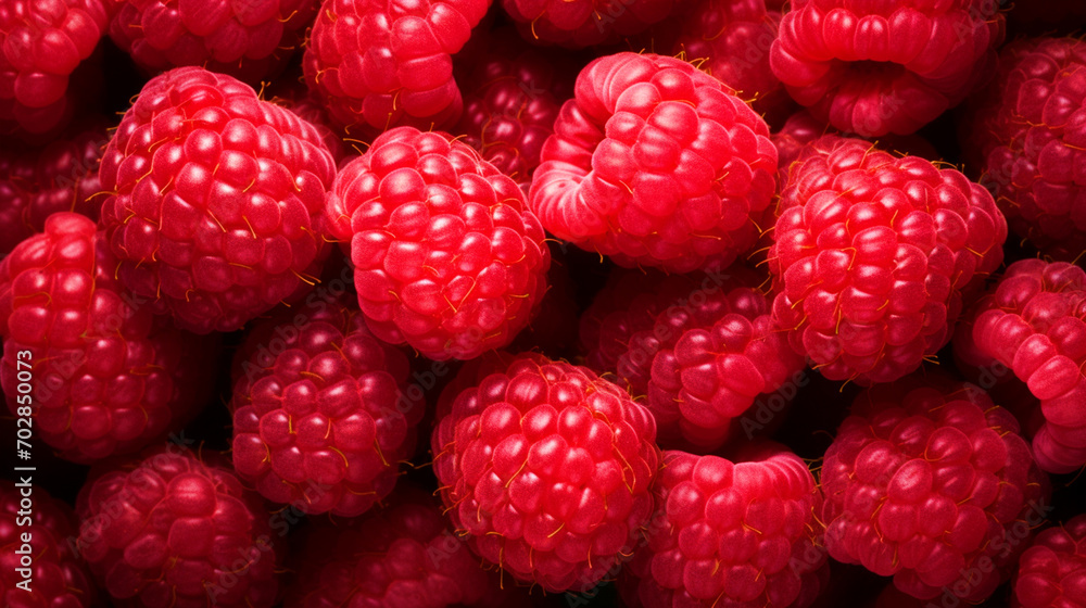 Rasp berries in a group wallpaper - ai generative Rasp berries in a group wallpaper - ai generative