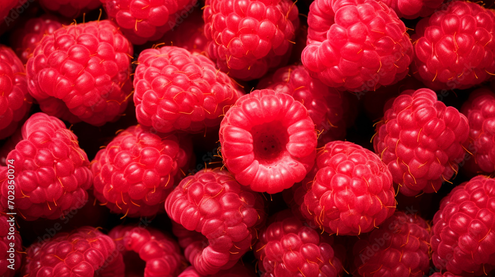 Rasp berries in a group wallpaper - ai generative Rasp berries in a group wallpaper - ai generative