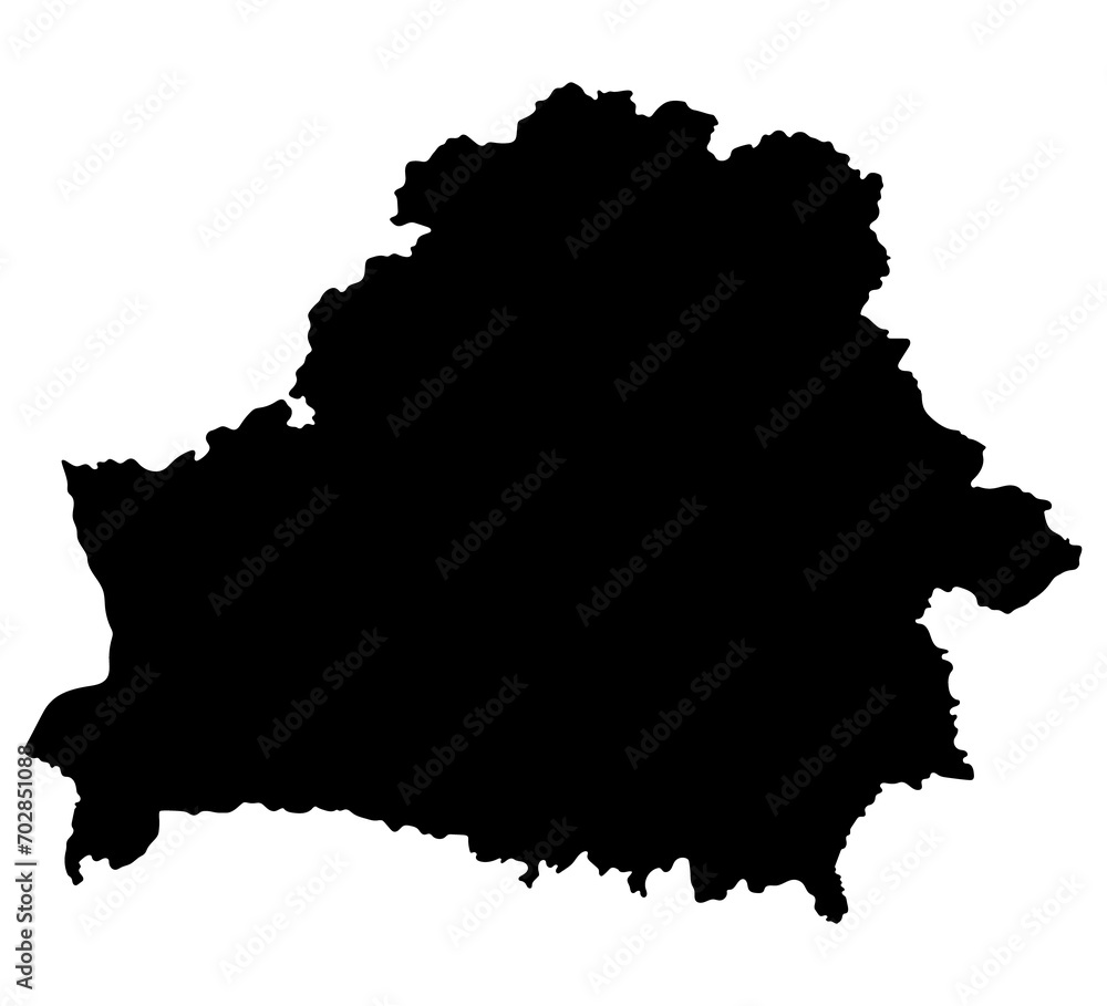 Belarus map. Map of Belarus in black color