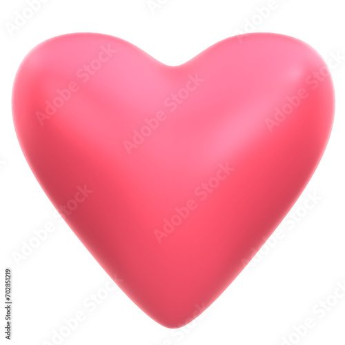 red heart isolated on white background