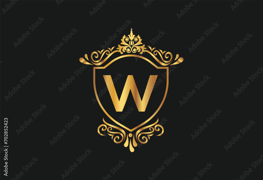 W latter logo design with nature beauty Premium Vector W latter logo design with nature beauty Premium Vector