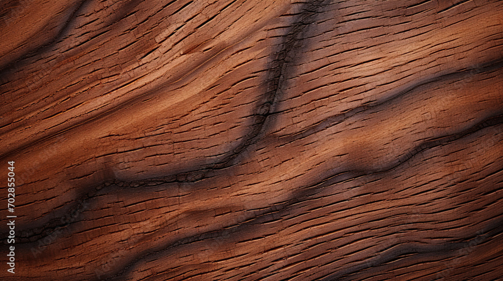 Fototapeta premium Wooden texture. Microscopic view of wood surface. Abstract background design. Generative Ai