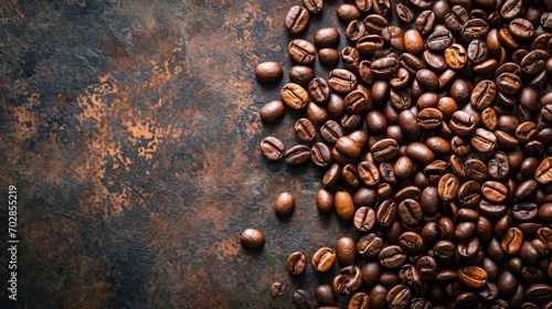 Coffee beans banner with empty space.