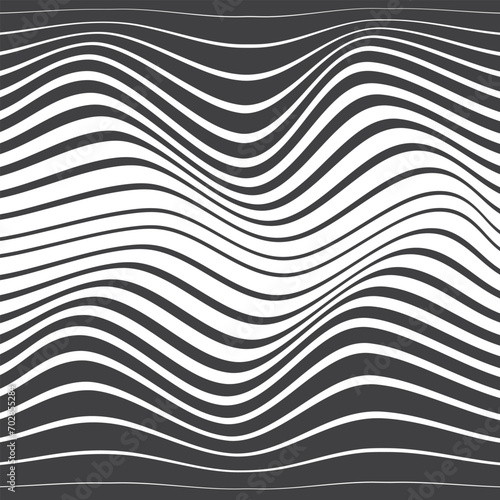 abstract grey ash color horizontal blend halftone wavy distort line pattern © Jannatul