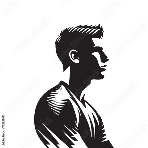 Dynamic Maneuvers: Football Player Silhouette Demonstrating Skill, Perfect for Sports Posters and Sportsman Black Vector Stock
