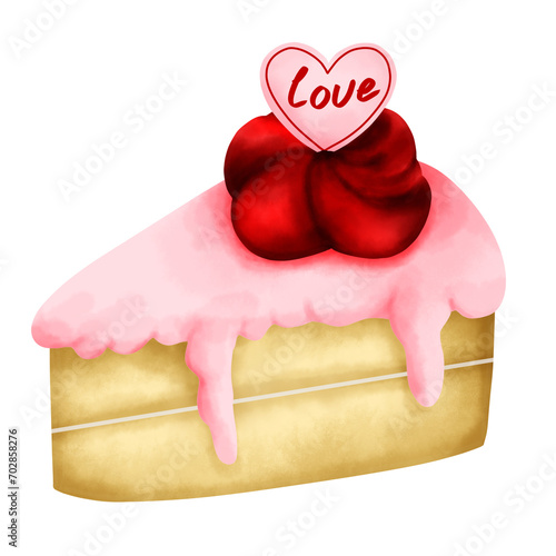 Valentine's cake slices