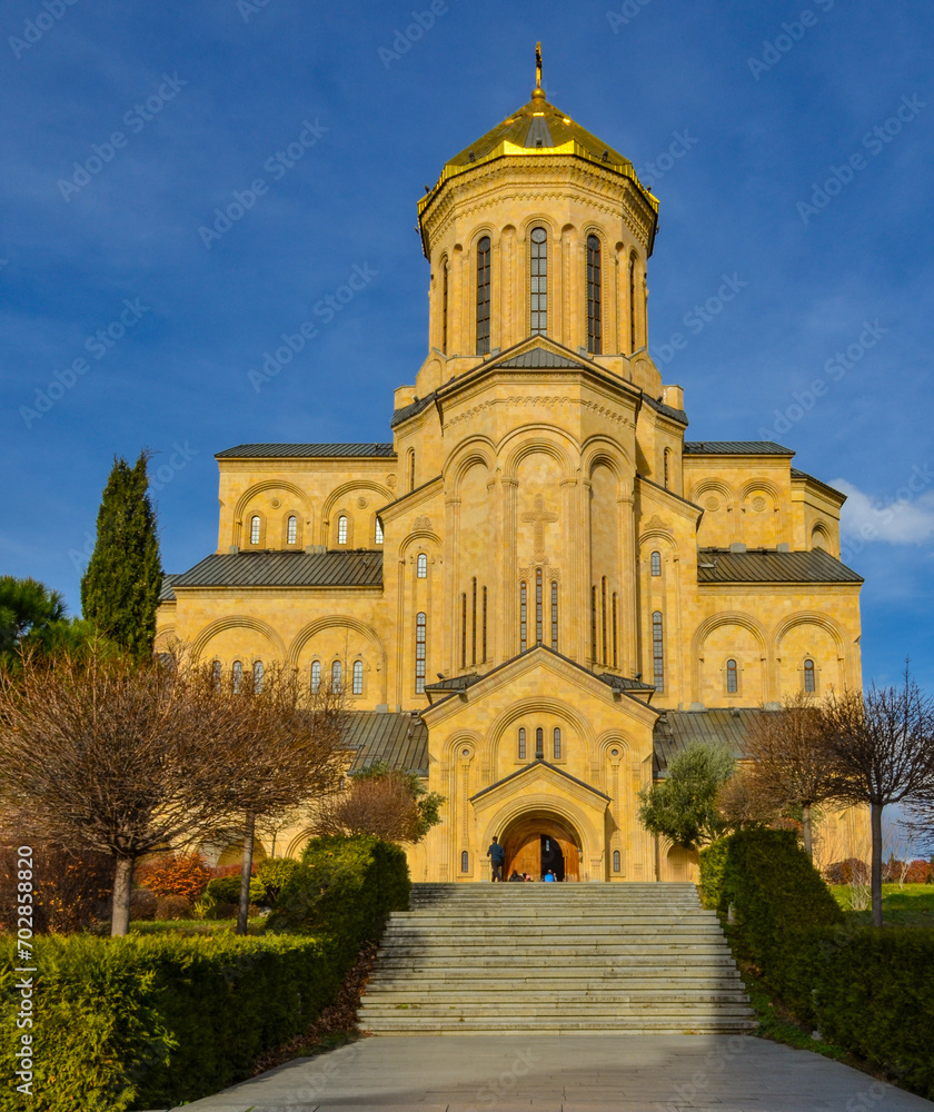 Holy Trinity Cathedral of Sameba complex in Avlabari district of Tbilisi, Georgia