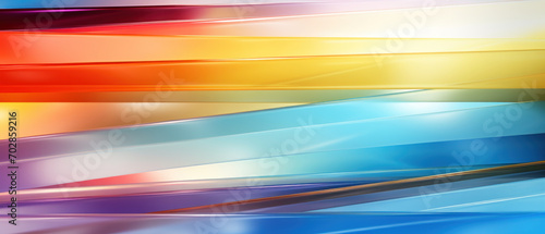 Vibrant, multicolored abstract background with dynamic stripes and a fluid glass-like gradient.