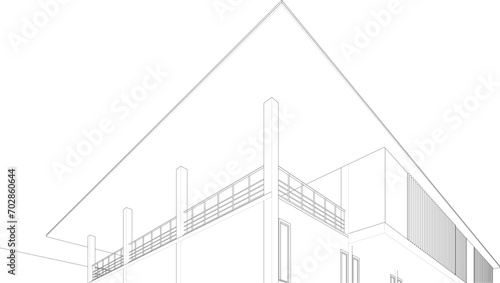 3D illustration of residential project