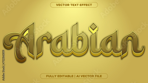 Arabian Text Effect | Editable AI Vector File