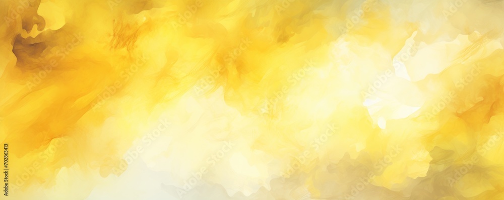 Yellow watercolor abstract background - obrazy, fototapety, plakaty 
