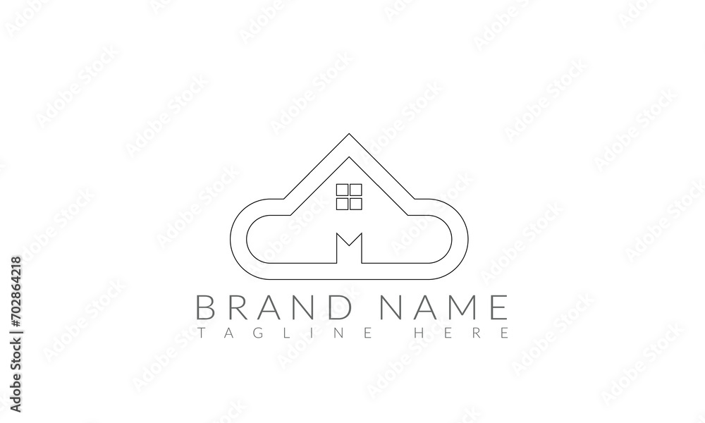 Minimalist simple home real estate logo and house icon In Vector Minimalist simple home real estate logo and house icon In Vector