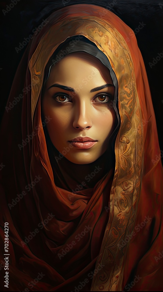 Portrait of a muslim woman - generative ai Portrait of a muslim woman - generative ai