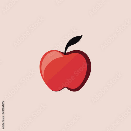 Vector Orchard Zen: Minimalist Apple Logo Brilliance
