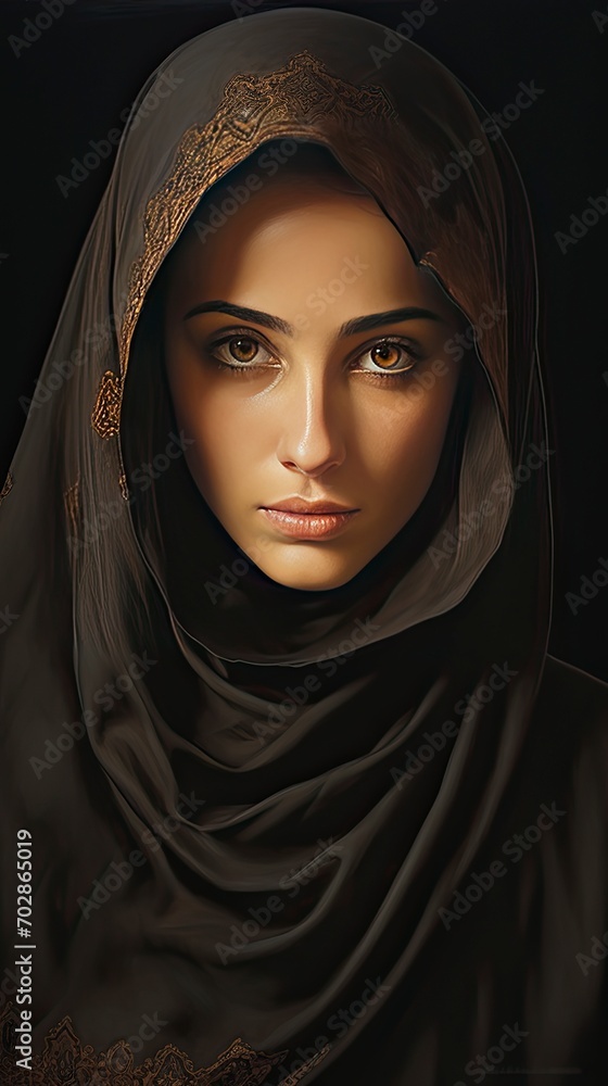 Portrait of a muslim woman - generative ai Portrait of a muslim woman - generative ai