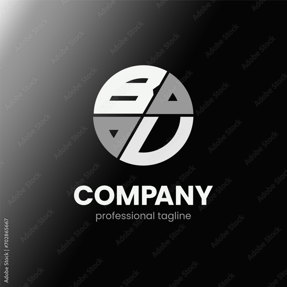 letter BV initial in monochrome flat design circle shape logo vector illustration letter BV initial in monochrome flat design circle shape logo vector illustration