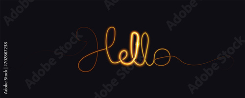 gradient color hello, Hello. Lettering for banner, poster and sticker concept with text Hello. Bright vector Hello on white background. Calligraphic simple logo for banner, poster, web