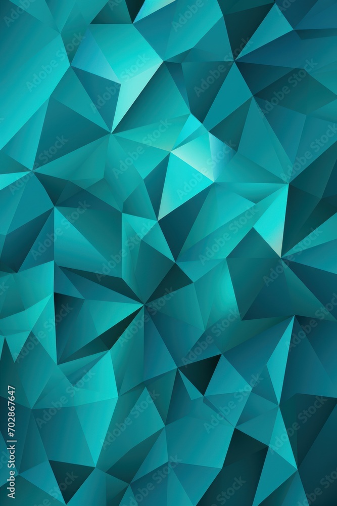 Vector abstract teal green, triangles background