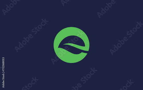 letter e with leaf logo icon design vector design template inspiration