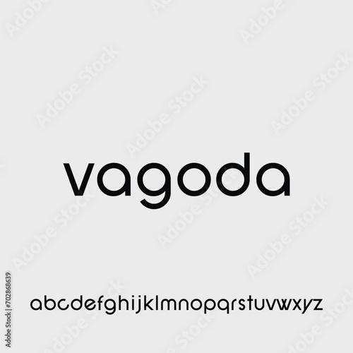 Vagoda, geometric shape font vector typeface alphabet typeset