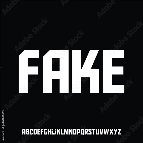 Futuristic alphabet font vector set