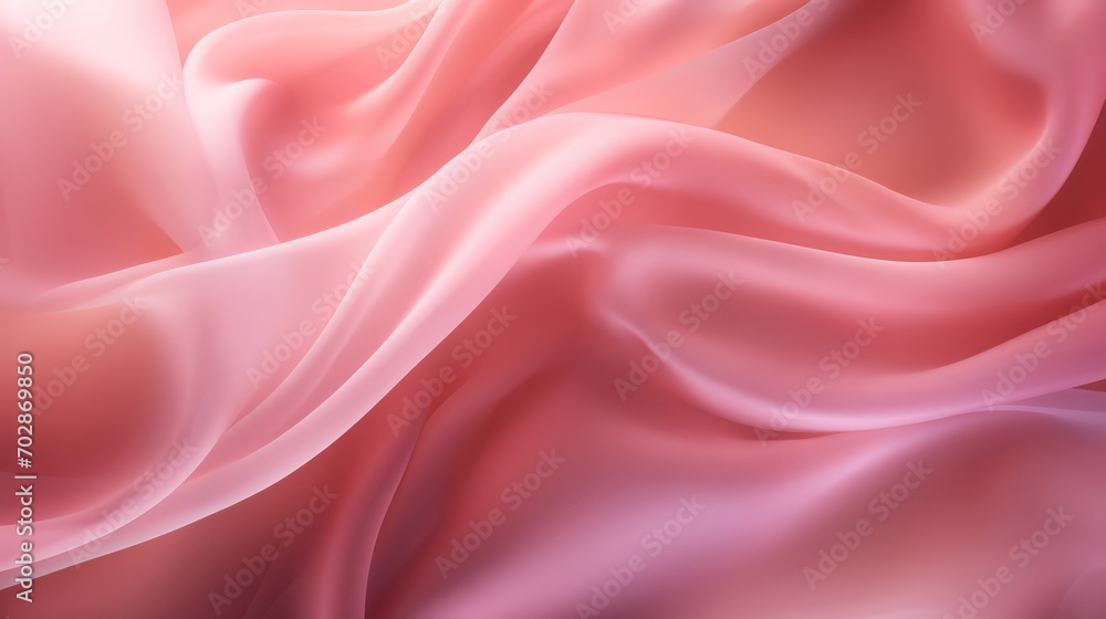 Fototapeta premium A close up of a pink silk fabric