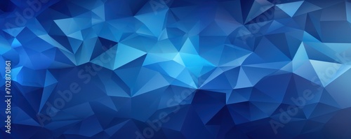 Vector abstract indigo blue, triangles background photo