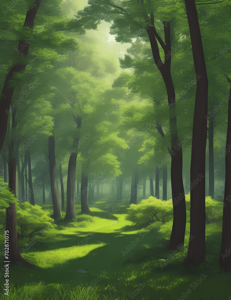 Obraz premium Green Spaces and Patterns