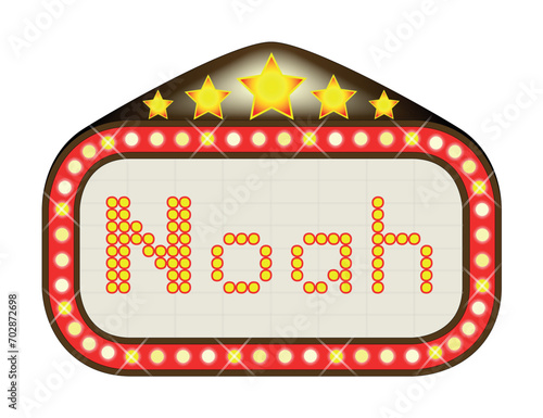 Noah Name Movie Theatre Marquee