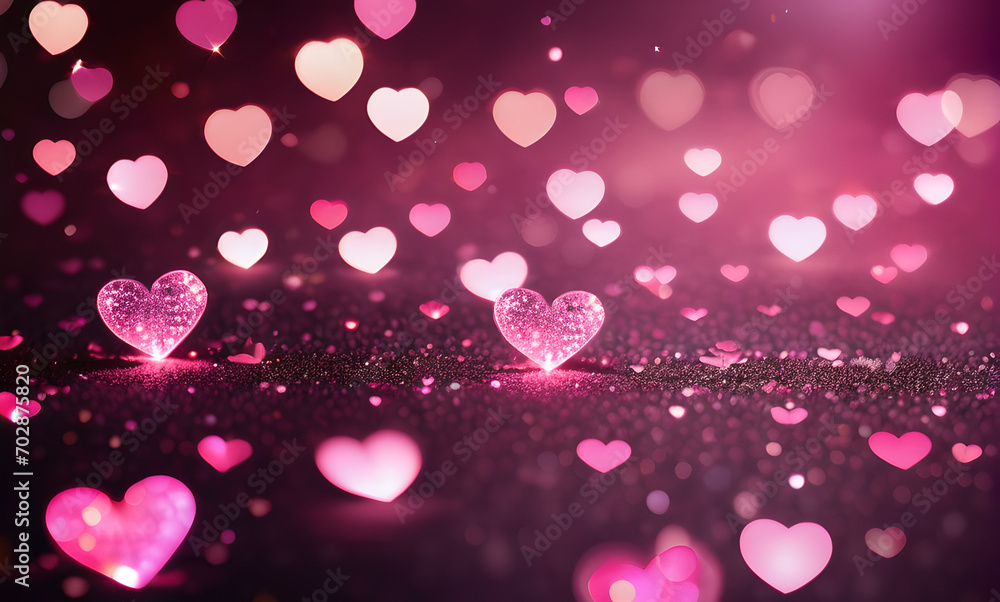 pink red violet hearts, heart bokeh background, valentine's day, happy love feeling, canfeti glitter heart, shiny beautiful hearts, romantic heart background, love dream, bokeh fantasy dream love