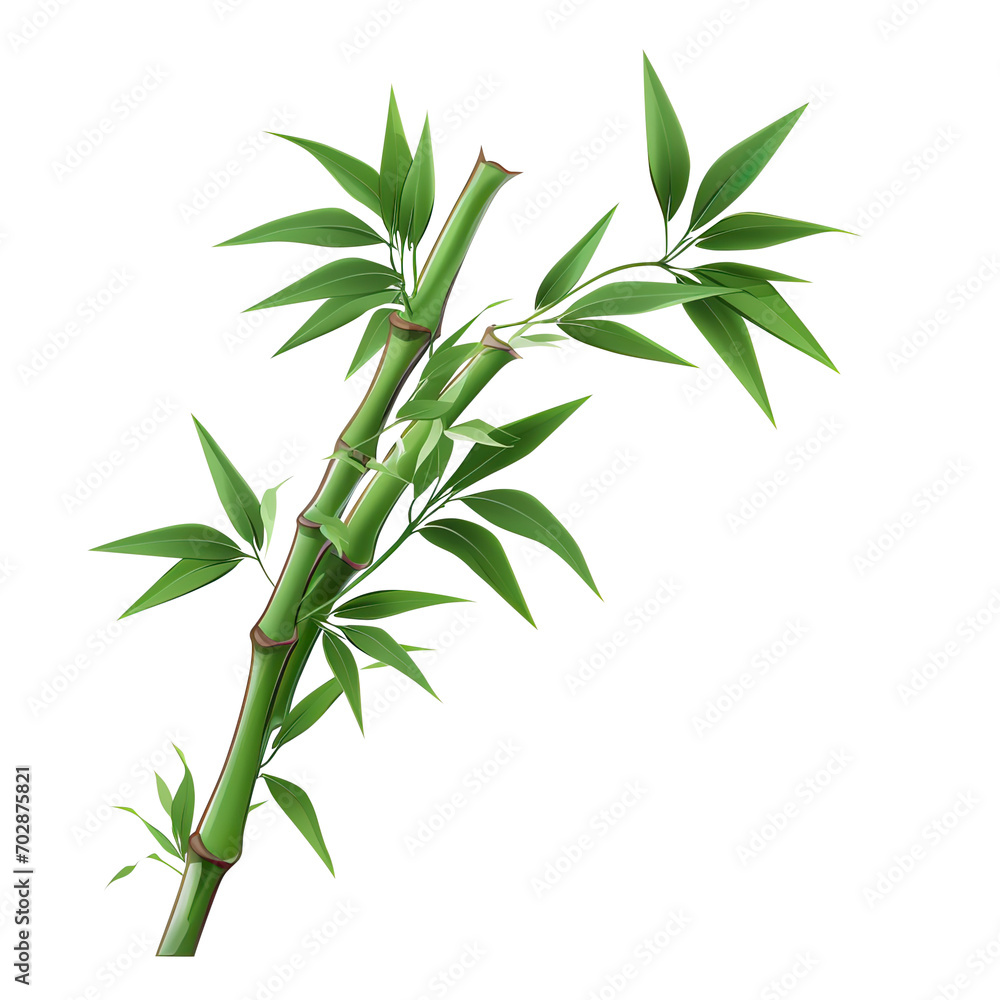 Fototapeta premium bamboo isolated on white, png