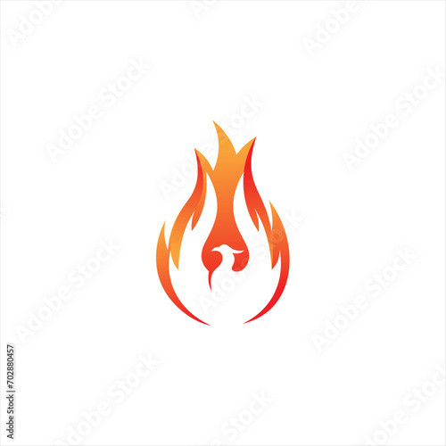 Phoenix logo of mythological bird vector illustration
