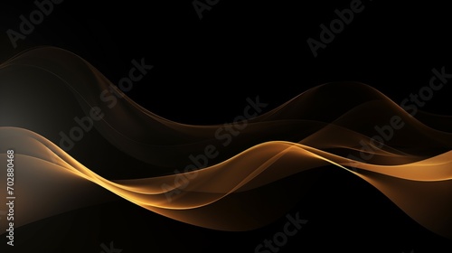 Black Background with a Gold Swirl