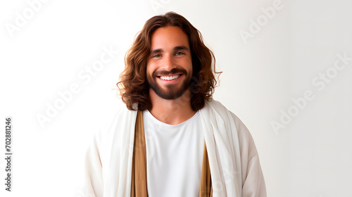 the face of jesus christ on a white background © Gomez